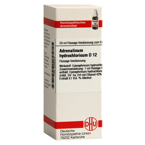 ADRENALINUM HYDROCHLORICUM D 12 Dilution 20 Milliliter N1