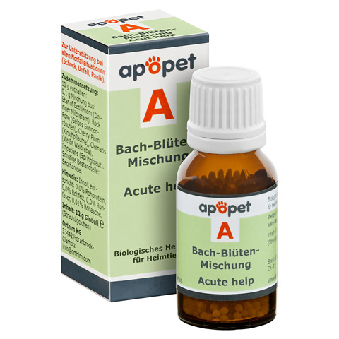 APOPET Bachblten-Mischung A Acute help Globuli 12 Gramm