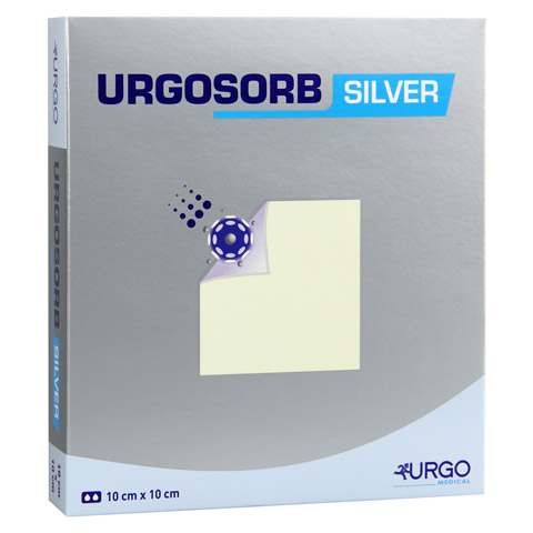 URGOSORB Silver 10x10 cm Kompressen 10 Stück