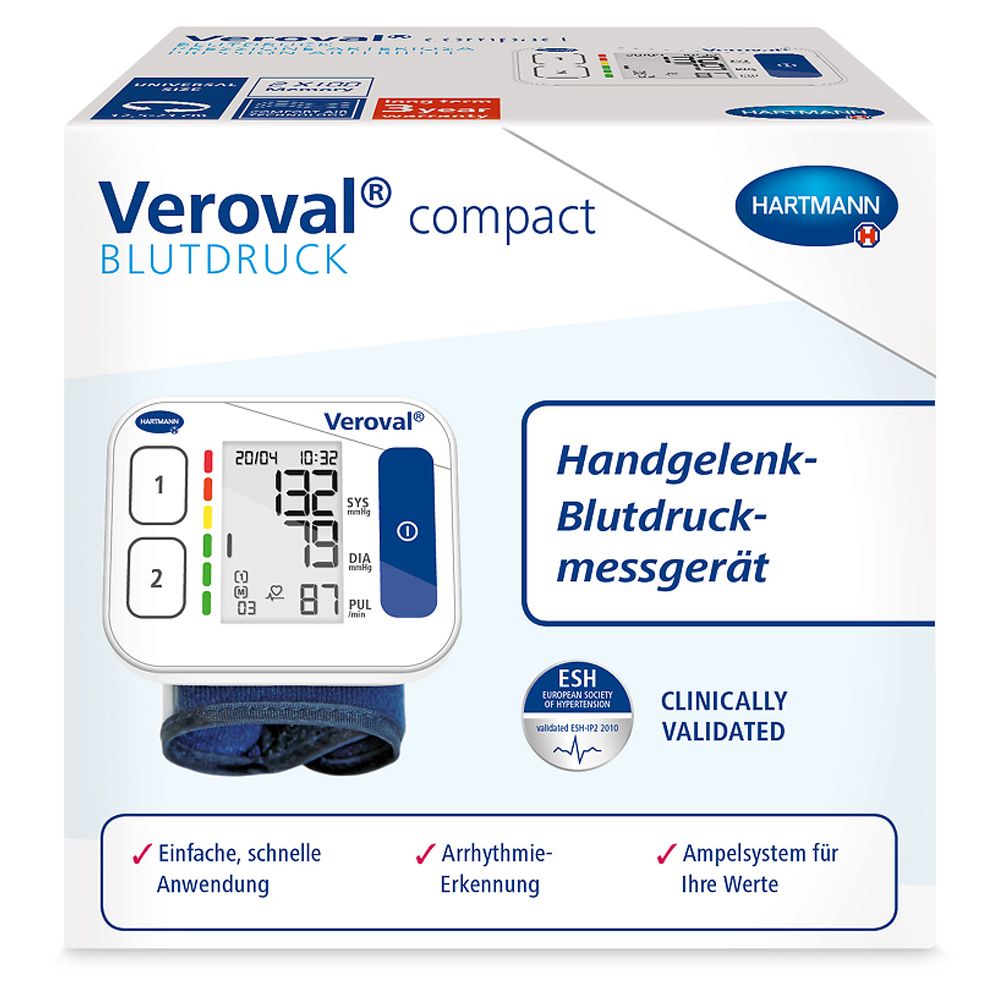 VEROVAL compact Handgelenk-Blutdruckmessgerät 1 Stück