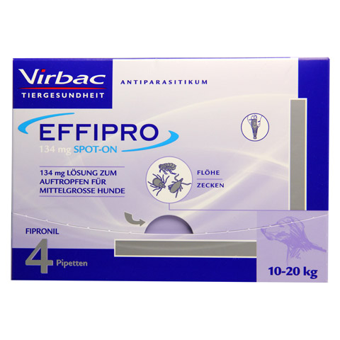 EFFIPRO 134 mg Pip.Lsg.z.Auftropf.f.mittelgr.Hund 4 Stück