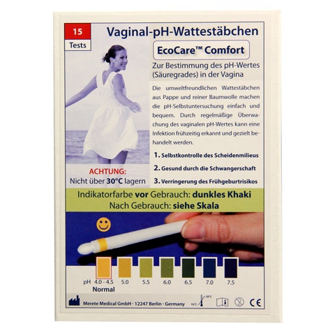 PH-ECOCARE Comfort Vaginal pH-Wattestbchen 15 Stck