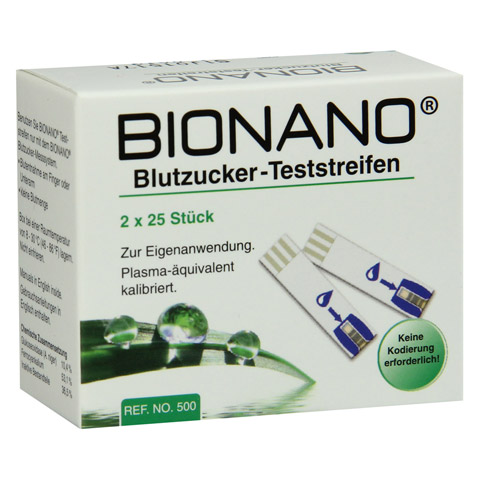 BIONANO Blutzucker-Teststreifen 2x25 Stück