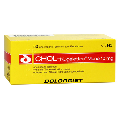 CHOL KUGELETTEN Mono 10 mg berzogene Tabletten 50 Stck N3
