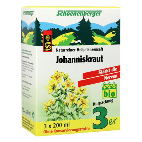 JOHANNISKRAUT SAFT Schoenenberger Heilpfl.Sfte 3x200 Milliliter