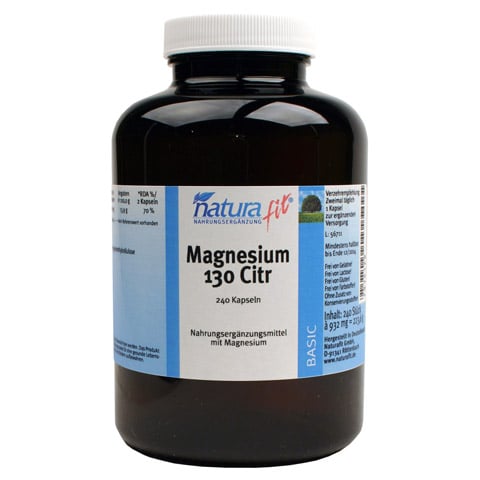 NATURAFIT Magnesium 130 Citr Kapseln 240 Stck