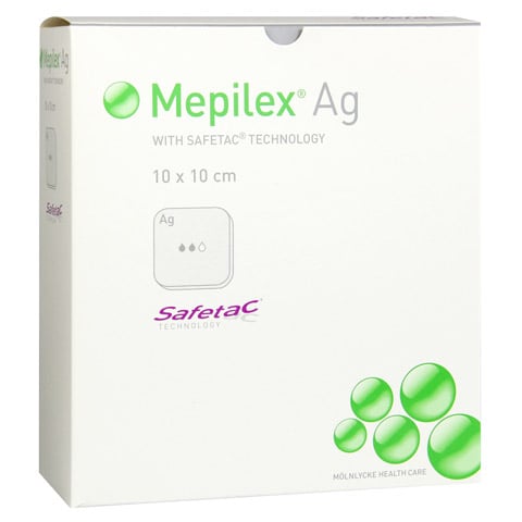 MEPILEX Ag Schaumverband 10x10 cm steril 10 Stück