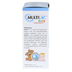 Multilac Baby Synbiotikum Portionsbeutel 10 Stck - Linke Seite
