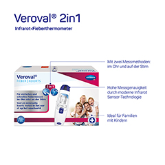 VEROVAL 2in1 Infrarot-Fieberthermometer 1 Stck - Info 1