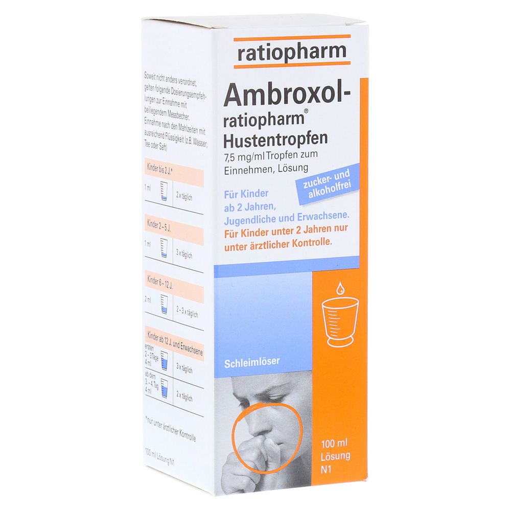 Ambroxol-ratiopharm Hustentropfen Tropfen zum Einnehmen 100 Milliliter