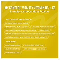 MY CONTROL Vitality Vitamin D3+K2 Spray 10 Milliliter - Info 2