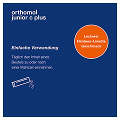 Orthomol Junior C Plus Direktgranulat Himbeer/Limette 7 Stck - Info 4
