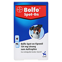 BOLFO Spot-On Fipronil 134 mg Lsg.f.mittelgr.Hunde 3 Stck - Vorderseite