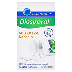 Magnesium Diasporal 400 Extra Kapseln 50 Stück - Vorderseite