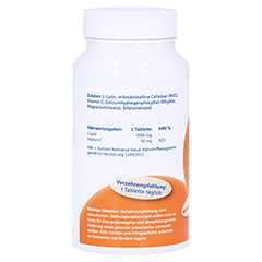 LYSIN 1.000 mg+Vitamin C Tabletten MediFit 60 Stck - Linke Seite