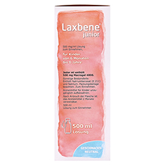 LAXBENE junior 500 mg/ml Lsg.z.Einnehmen Kdr.6M-8J 500 Milliliter - Linke Seite