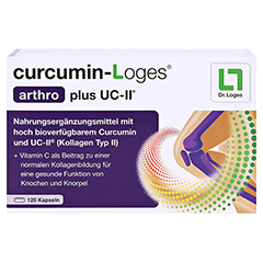 CURCUMIN-LOGES arthro plus UC-II Kapseln 120 Stck - Vorderseite