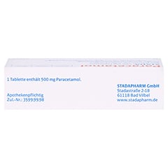 Paracetamol STADA 500mg 10 Stück N1 - Oberseite