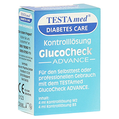 TESTAMED GlucoCheck Advance Kontrolllösung 4 Milliliter