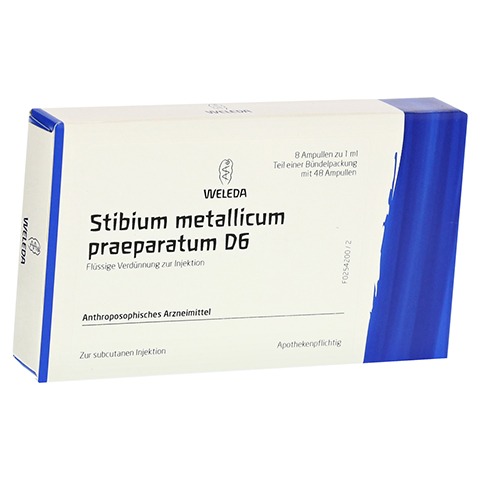 STIBIUM METALLICUM PRAEPARATUM D 6 Ampullen 48x1 Milliliter N2