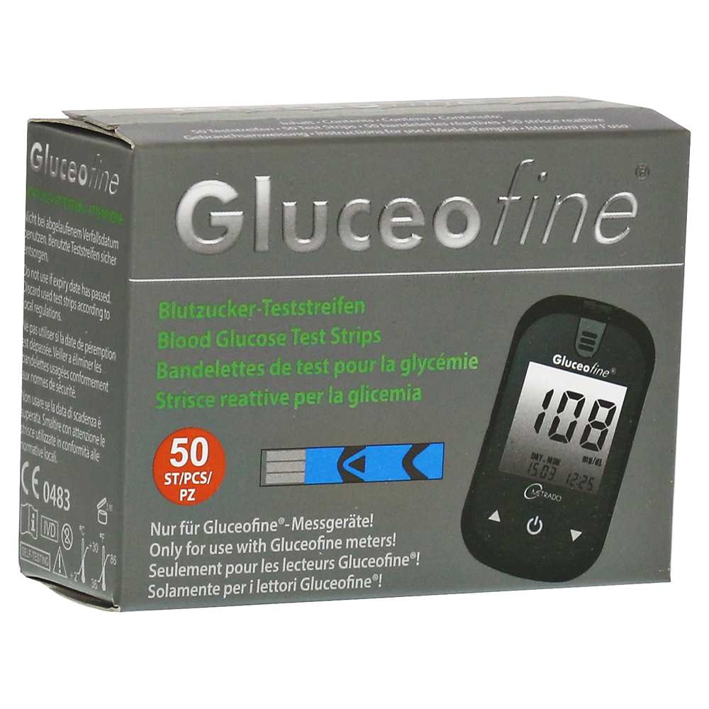 GLUCEOFINE Blutzucker-Teststreifen 50 Stück