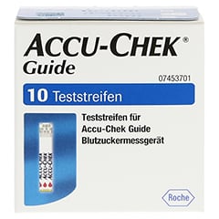 ACCU-CHEK Guide Teststreifen 1x10 Stück - Vorderseite