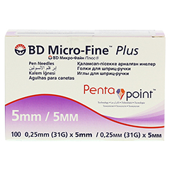 BD MICRO-FINE+ 5 Pen-Nadeln 0,25x5 mm 110 Stck - Vorderseite