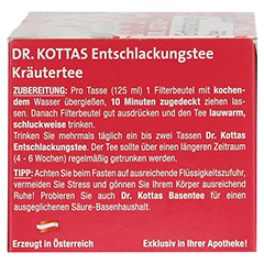 DR.KOTTAS Entschlackungstee Filterbeutel 20 Stück - Oberseite