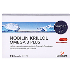Nobilin Krillöl Omega-3 Plus Kapseln 60 Stück - Vorderseite