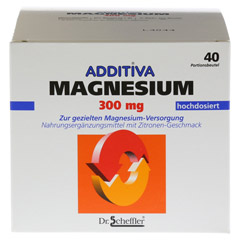 ADDITIVA Magnesium 300 mg Pulver 40 Stck - Vorderseite