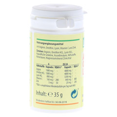 ARGININ/ORNITHIN 1000 mg/TG Kapseln 60 Stück - Linke Seite