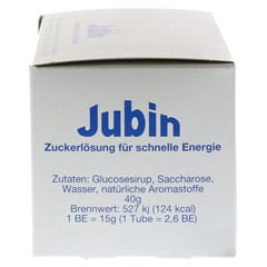 Jubin Zuckerlösung Schnelle Energie Tube 12x40 Gramm - Rechte Seite