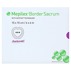 MEPILEX Border Sacrum Schaumverb.15x15 cm steril 5 Stck - Vorderseite