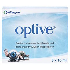 Optive Augentropfen 3x10 Milliliter - Vorderseite