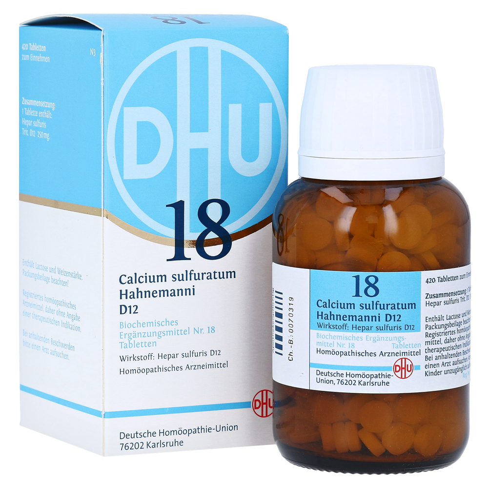 BIOCHEMIE DHU 18 Calcium sulfuratum D 12 Tabletten 420 Stück