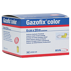GAZOFIX color Fixierbinde kohsiv 6 cmx20 m gelb 1 Stck