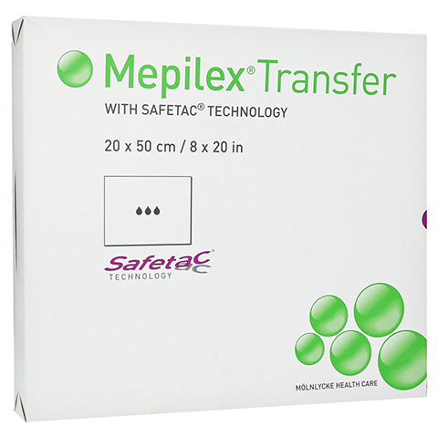 MEPILEX Transfer Schaumverband 20x50 cm steril 4 Stück
