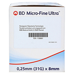 BD MICRO-FINE ULTRA Pen-Nadeln 0,25x8 mm 31 G 100 Stck - Linke Seite
