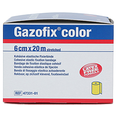 GAZOFIX color Fixierbinde kohsiv 6 cmx20 m gelb 1 Stck - Linke Seite