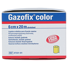 GAZOFIX color Fixierbinde kohsiv 6 cmx20 m gelb 1 Stck - Rechte Seite