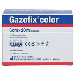 GAZOFIX color Fixierbinde kohsiv 6 cmx20 m gelb 1 Stck - Rckseite