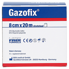 GAZOFIX Fixierbinde kohsiv 8 cmx20 m 1 Stck - Rckseite