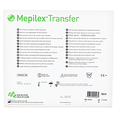 MEPILEX Transfer Schaumverband 20x50 cm steril 4 Stück - Rückseite