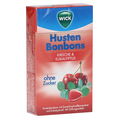 WICK Wildkirsche & Eukalyptus Bonbons ohne Zucker 46 Gramm