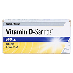 VITAMIN D SANDOZ 500 I.E. Tabletten 100 Stck N3 - Vorderseite