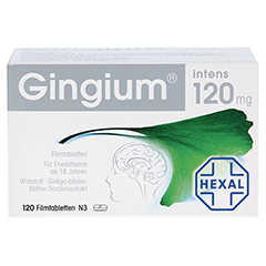 GINGIUM intens 120 mg Filmtabletten 120 Stück N3 - Vorderseite