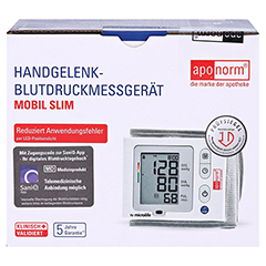 APONORM Blutdruckmessgerät Mobil Slim Handgelenk 1 Stück - Oberseite