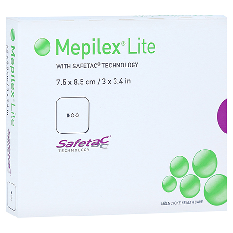 MEPILEX Lite Schaumverband 7,5x8,5 cm steril 5 Stck