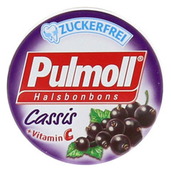 PULMOLL Cassis zuckerfrei Minidose Bonbons 20 Gramm