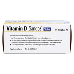 VITAMIN D SANDOZ 500 I.E. Tabletten 100 Stck N3 - Oberseite